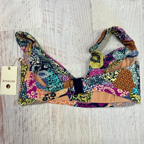 NEW Artesands Salmagundi Magritte Bikini Top SIZE 10 Multi - Picture 4 of 4